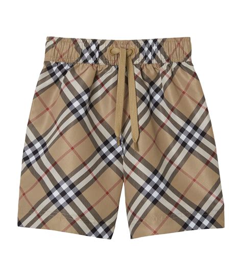 baby boy burberry swim shorts|Burberry check swim shorts.